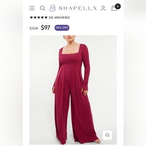 Shapellx Square Neckline Built-in Shaping Jumpsuit